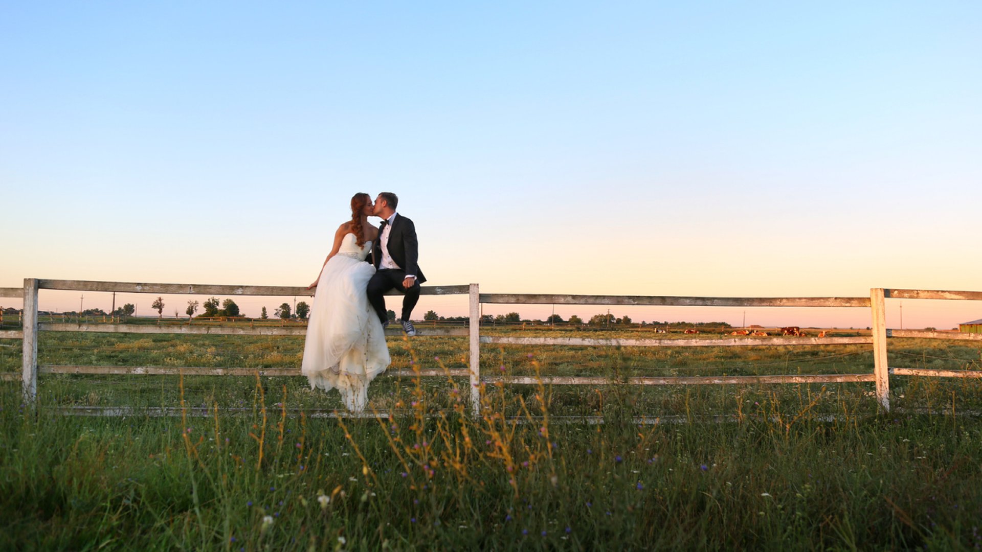 Romantic countryside wedding